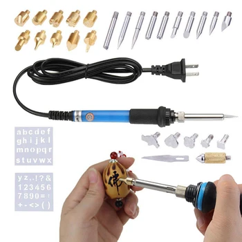 28pcs Tools Pyrography Soldering Iron Crafts Multipurpose Stencil DIY Carving Lightweight Tips Wood Burning Pen Welding Kit
28pcs Tools Pyrography Soldering Iron Crafts Multipurpose Stencil DIY Carving Lightweight Tips Wood Burning Pen Welding Kit