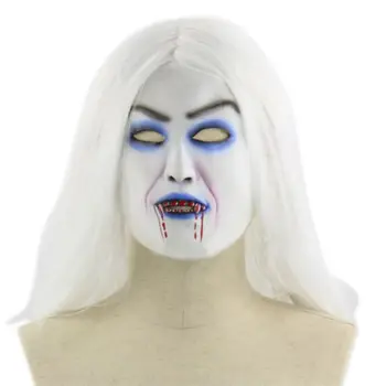 Halloween Horror White, Haired Witch Mask Long Hair Curse Ghost Headgear Party Props
Halloween Horror White, Haired Witch Mask Long Hair Curse Ghost Headgear Party Props