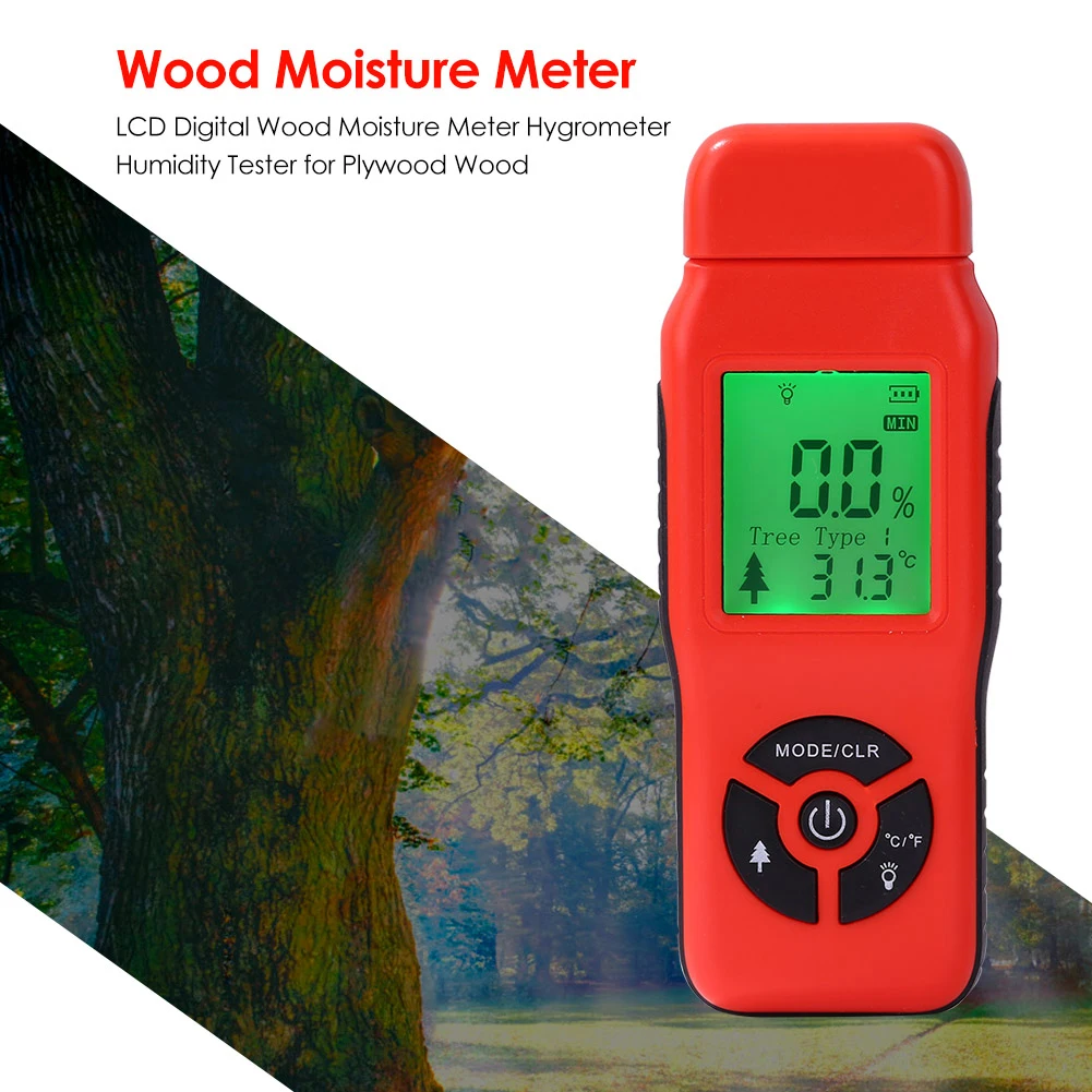 Two Pins Digital Wood Moisture Meter Wood Moisture Tester Wood Moisture Detector with LCD Display Probe range 2%~70%
Two Pins Digital Wood Moisture Meter Wood Moisture Tester Wood Moisture Detector with LCD Display Probe range 2%~70%