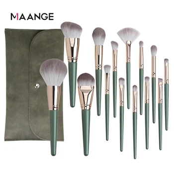MAANGE 14pcs Makeup Brushes Set Green Large Loose Powder High Gloss Eyeshadow Foundation Contour Synthetic Hair Cosmetic Tools
MAANGE 14pcs Makeup Brushes Set Green Large Loose Powder High Gloss Eyeshadow Foundation Contour Synthetic Hair Cosmetic Tools