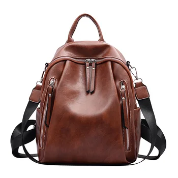 Classic Leather Backpack Women Large Capacity Backpacks Travel Bags College Student School Shoulder Bag Vintage Rugzak Bookbag 
Classic Leather Backpack Women Large Capacity Backpacks Travel Bags College Student School Shoulder Bag Vintage Rugzak Bookbag