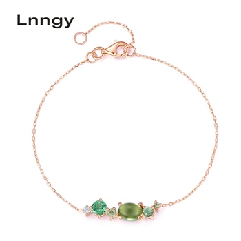 Lnngy 18K Gold Gemstone Women Bracelet 18K White Gold /Yellow Gold /Rose Gold Pure Olivine Tsavorite Chain Bracelet Jewelry
Lnngy 18K Gold Gemstone Women Bracelet 18K White Gold /Yellow Gold /Rose Gold Pure Olivine Tsavorite Chain Bracelet Jewelry