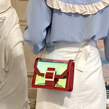 Ms. Laser Colorful Cool Sequins Square 2020 Summer Korean Version of the New Personality Buckle Chain Bag
Ms. Laser Colorful Cool Sequins Square 2020 Summer Korean Version of the New Personality Buckle Chain Bag