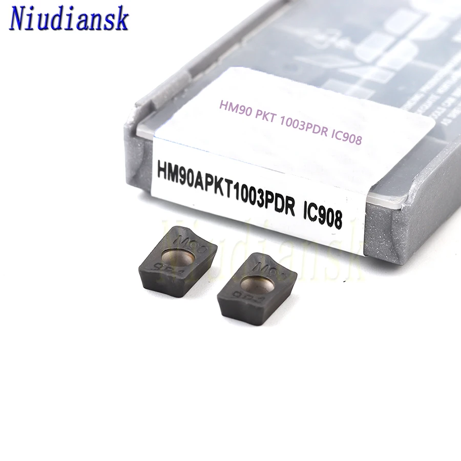 10 шт. Жесткий сплав HM90 APKT 1003PDR IC908 твердосплавные вставки внешний токарный
