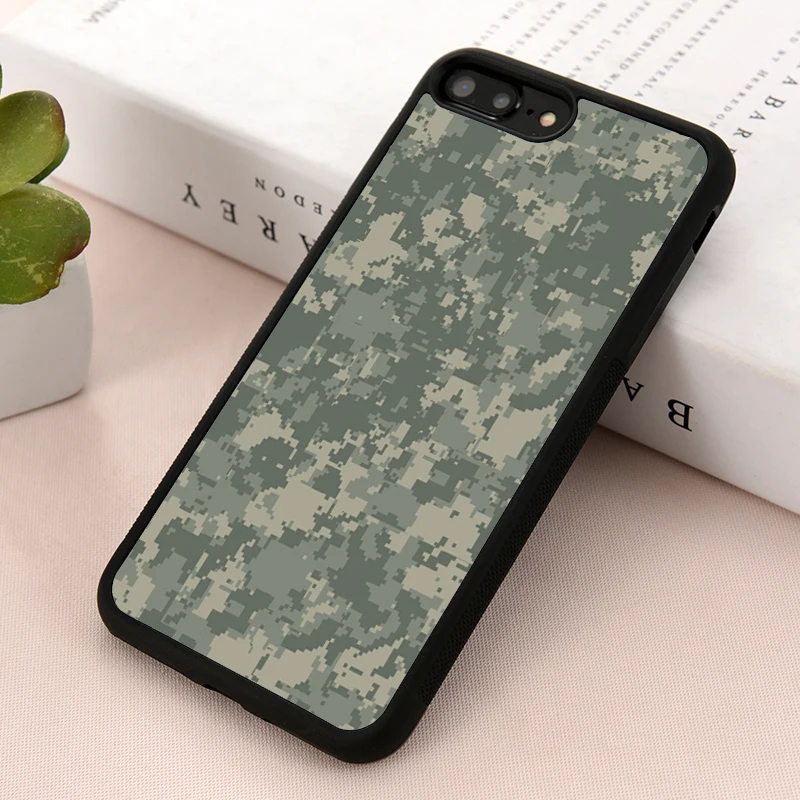 Камуфляжный чехол для телефона с цифровым рисунком iPhone 6 6S 7 8 PLUS X XS XR 11 12 Mini Pro Max