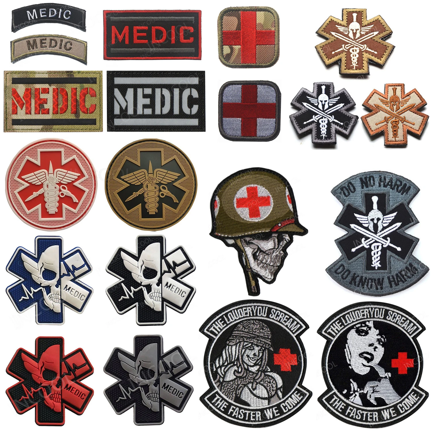 Embroidered Patches MEDIC Skull Tactical Military Morale Patches PARAMEDIC Decorative Reflective Medical Cross Embroidery Badges
Embroidered Patches MEDIC Skull Tactical Military Morale Patches PARAMEDIC Decorative Reflective Medical Cross Embroidery Badges
