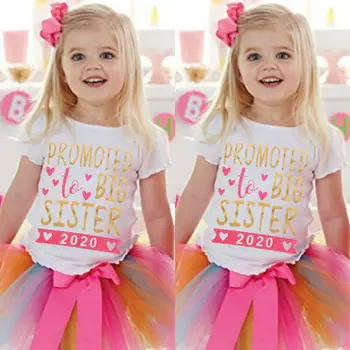 Kid Baby Girls Toddler 2020 To be Big Sister Short Sleeve T-shirt Clothes Top New Year 0-2Year Girls T shirts
Kid Baby Girls Toddler 2020 To be Big Sister Short Sleeve T-shirt Clothes Top New Year 0-2Year Girls T shirts