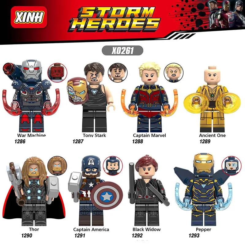New Super Heroes Endgame Far From Home War Machine Tony Stark Captain Marvel Bricks Building Blocks Toys for Boys Gifts X0261
New Super Heroes Endgame Far From Home War Machine Tony Stark Captain Marvel Bricks Building Blocks Toys for Boys Gifts X0261
