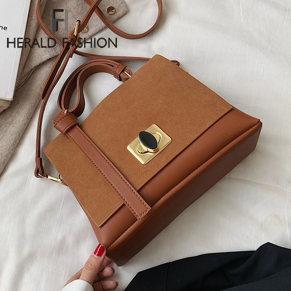Herald Fashion Quality Leather Crossbody Bags For Women Patchwork Shoulder Messenger Bag Lady Autumn Office Hasp Handbags 2019
Herald Fashion Quality Leather Crossbody Bags For Women Patchwork Shoulder Messenger Bag Lady Autumn Office Hasp Handbags 2019