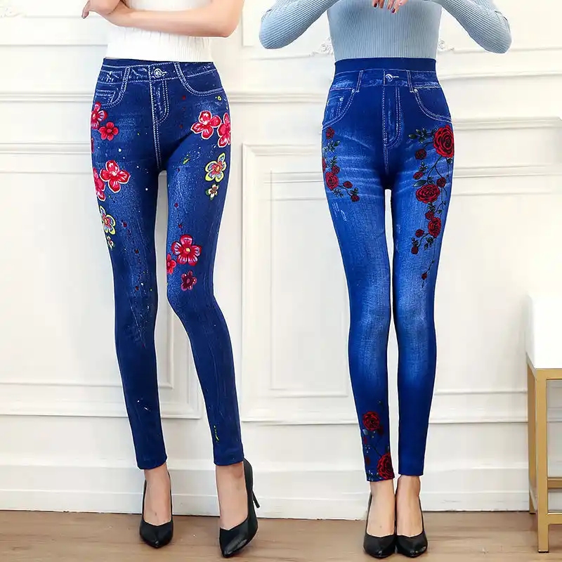 fleece lined denim jeggings