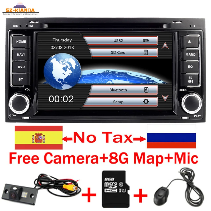 2 гама 7 дюймов машинный DVD VW Touareg Multivan (2002 2010) GPS 3G Bluetooth Радио RDS USB руль Canbus