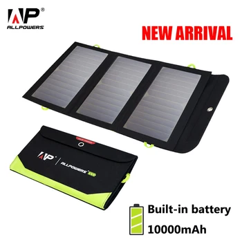 ALLPOWERS Solar Charger 5V 21W Built-in 10000mAh Battery Portable Solar Panel Battery Charger for cellphone
ALLPOWERS Solar Charger 5V 21W Built-in 10000mAh Battery Portable Solar Panel Battery Charger for cellphone