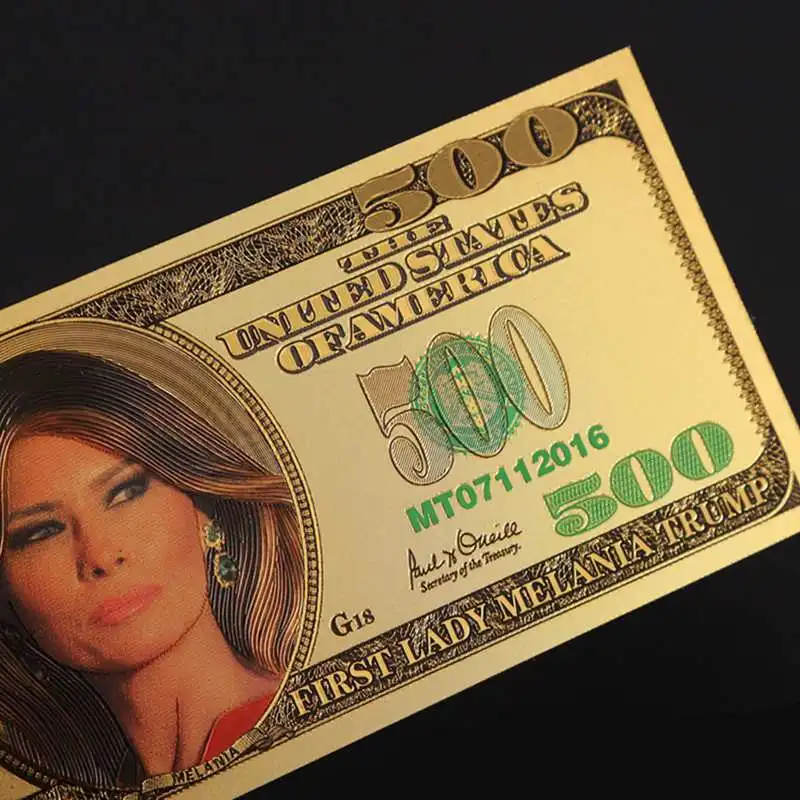 1PC  First Lady Melania Trump Silver Foil 2020 Dollar  Novelty Bill Play Money 