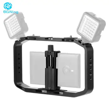 BGNing Universal Mobile Phone Cage With Cold Shoe Mount For Microphone/LED Light Option Tripod Smartphone Vlogging Cage
BGNing Universal Mobile Phone Cage With Cold Shoe Mount For Microphone/LED Light Option Tripod Smartphone Vlogging Cage