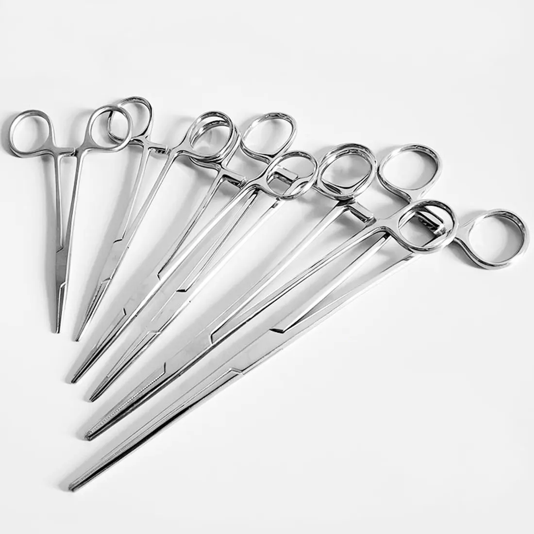 Description Picture 5 of item16/18/20CM Bent-nose/Straight Curved Stainless Steel Locking Elbow Scissors Pliers Hemostatic Forceps Clamp Pliers