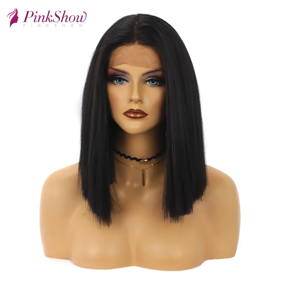 Pinkshow Black Wigs For Black Women Short Synthetic Lace Front Wig Straight Hair Natural Hairline Heat Resistant Fiber 14 inches
Pinkshow Black Wigs For Black Women Short Synthetic Lace Front Wig Straight Hair Natural Hairline Heat Resistant Fiber 14 inches