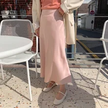 2021 Soft A-Line Pink Summer Women Skirts Female Casual Loose Plus Size High Waist Harajuku Korean Elegant Satin Long Skirts New
2021 Soft A-Line Pink Summer Women Skirts Female Casual Loose Plus Size High Waist Harajuku Korean Elegant Satin Long Skirts New
