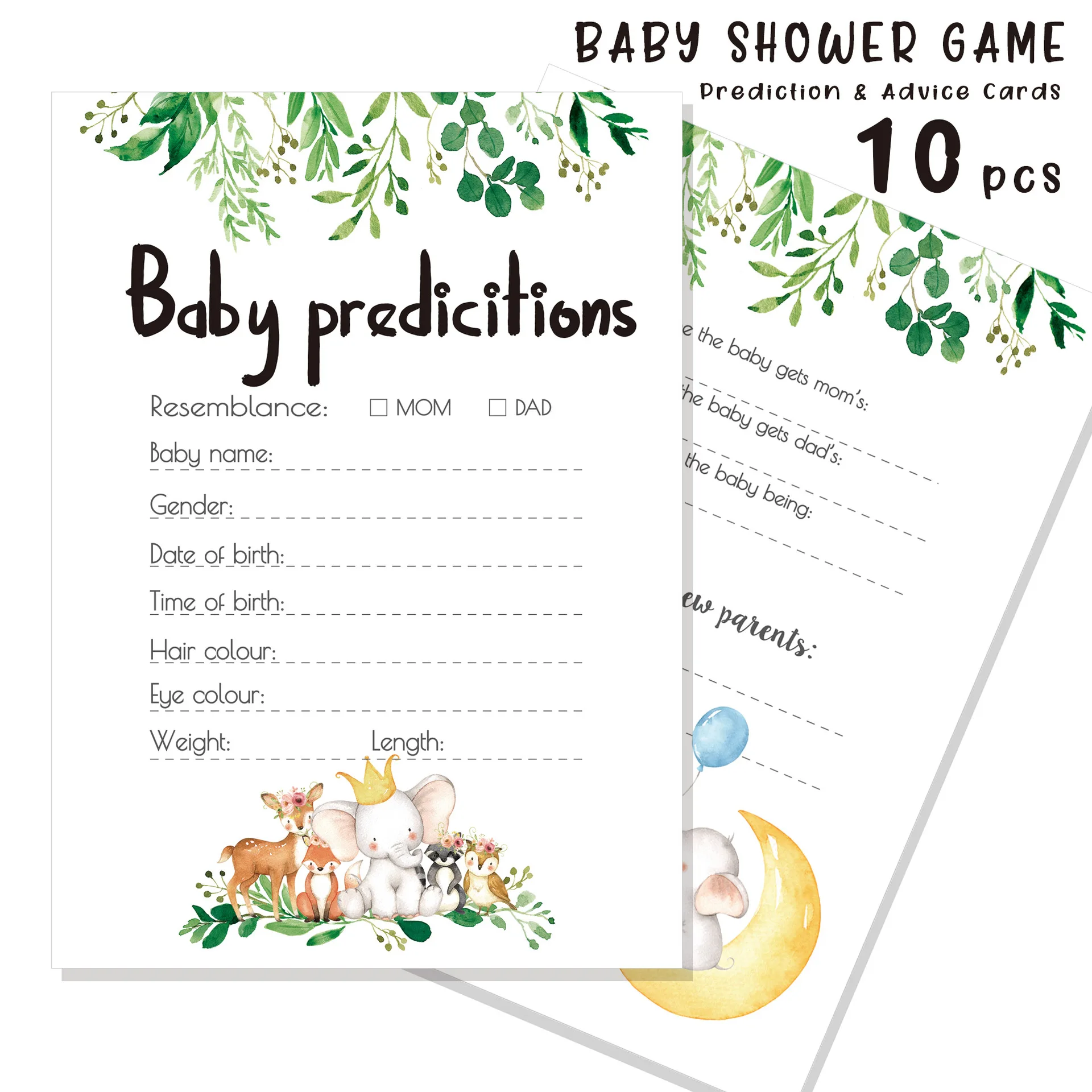 10Pcs Baby Shower Game Cards For First Birthday Family Gender Reveal Games Anniversary Party Birthday Party Decoration
10Pcs Baby Shower Game Cards For First Birthday Family Gender Reveal Games Anniversary Party Birthday Party Decoration