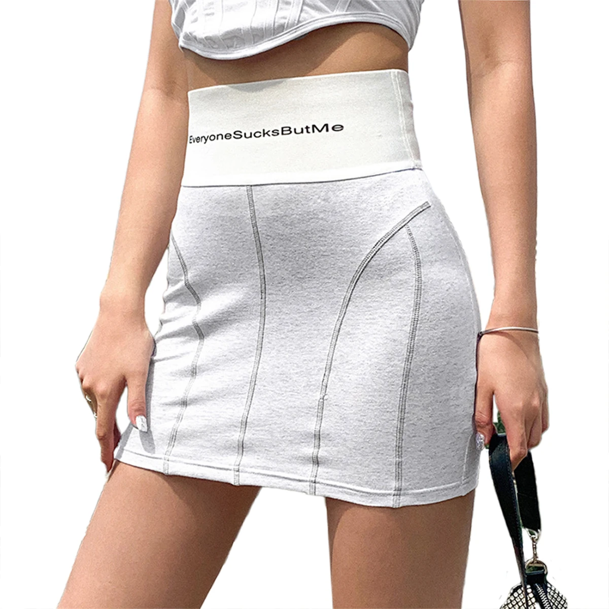 AA Fashion Women's Hip Skirt Basic Stretchy Pencil Skirt Letter Pattern Skirts Slim Wide Elastic Design High Waist Short Skirts
AA Fashion Women's Hip Skirt Basic Stretchy Pencil Skirt Letter Pattern Skirts Slim Wide Elastic Design High Waist Short Skirts