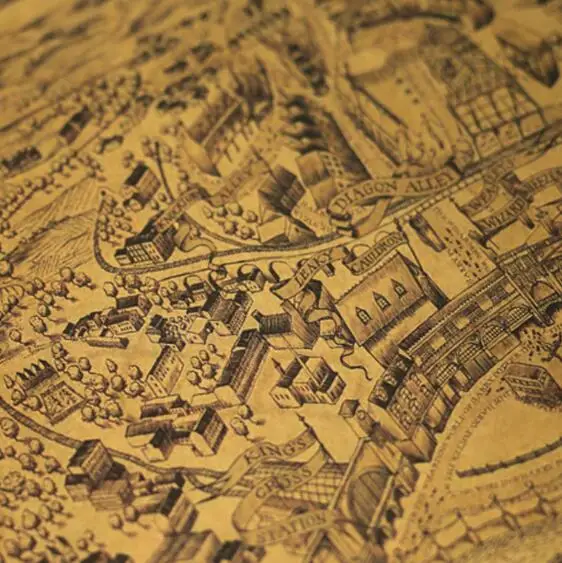 Harried Magic School The Marauder's Map of Wizarding World potter Cosplay Ticket Admission Letter Of Hogwartst School Toy gift