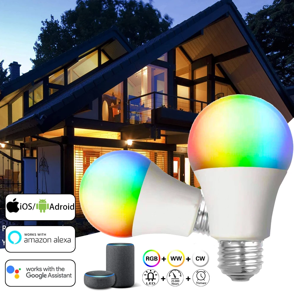 Magic RGB LED Light Bulb WiFi Bluetooth Smart Lighting Lamp Color Changing Dimmable Smart Bulb Work with Alexa/Google Home/Siri
Magic RGB LED Light Bulb WiFi Bluetooth Smart Lighting Lamp Color Changing Dimmable Smart Bulb Work with Alexa/Google Home/Siri