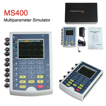 MS400 Multi-parameter Simulator 12 Leads ECG Respirat TEMP IBP Monitor Nerve Muscle Bioelectricity Evoked Electromyograph