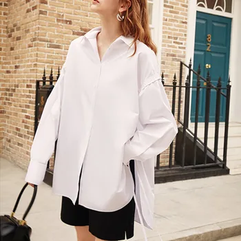 DEAT 2020 spring And New Design Sense Side Slits With Solid Color Loose Long Paragraph Simple Shirt Women PB938
DEAT 2020 spring And New Design Sense Side Slits With Solid Color Loose Long Paragraph Simple Shirt Women PB938