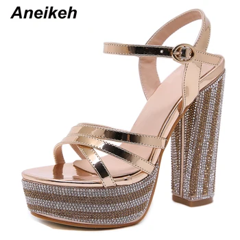 Aneikeh 2020 Sequins Rhinestone Women Transparent Platforms Sandals Ladies Super High Heel Open Toe Thick Heel Female Pumps Shoe
Aneikeh 2020 Sequins Rhinestone Women Transparent Platforms Sandals Ladies Super High Heel Open Toe Thick Heel Female Pumps Shoe