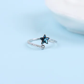 The New S25 Sterling Silver Blue Single Diamond Pentagram Star Open Ring Exquisite Workmanship Classic Wild Bracelet
The New S25 Sterling Silver Blue Single Diamond Pentagram Star Open Ring Exquisite Workmanship Classic Wild Bracelet