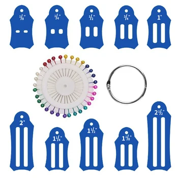 Double Fold Bias Tape Maker Tool Kit with 40pcs of Quilting Pins and Storage Chain Fabric Bias Tape Maker Set Sewing Accessories
Double Fold Bias Tape Maker Tool Kit with 40pcs of Quilting Pins and Storage Chain Fabric Bias Tape Maker Set Sewing Accessories