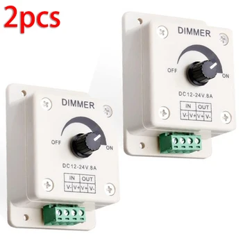 2pcs/Set 12V-24V 8A Knob Manual Dimmer Switch Control Single Color LED Lights Replacement Lighting Accessories
2pcs/Set 12V-24V 8A Knob Manual Dimmer Switch Control Single Color LED Lights Replacement Lighting Accessories