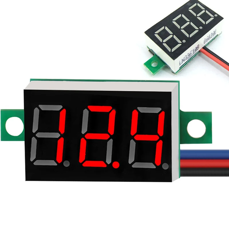 DC 12V Digital LED Display Voltmeter Voltage Meter Gauge Detector Tester Monitor Panel 0.36 inch 3 Wire DC 0-100V Volt Meter
DC 12V Digital LED Display Voltmeter Voltage Meter Gauge Detector Tester Monitor Panel 0.36 inch 3 Wire DC 0-100V Volt Meter