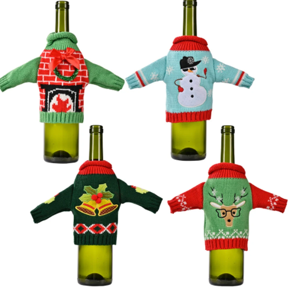 Christmas Knitted Clothes Wine Set Champagne Bottle Cover Bag Wine Bottle Bag Table Holiday Decoration Christmas Decor
Christmas Knitted Clothes Wine Set Champagne Bottle Cover Bag Wine Bottle Bag Table Holiday Decoration Christmas Decor