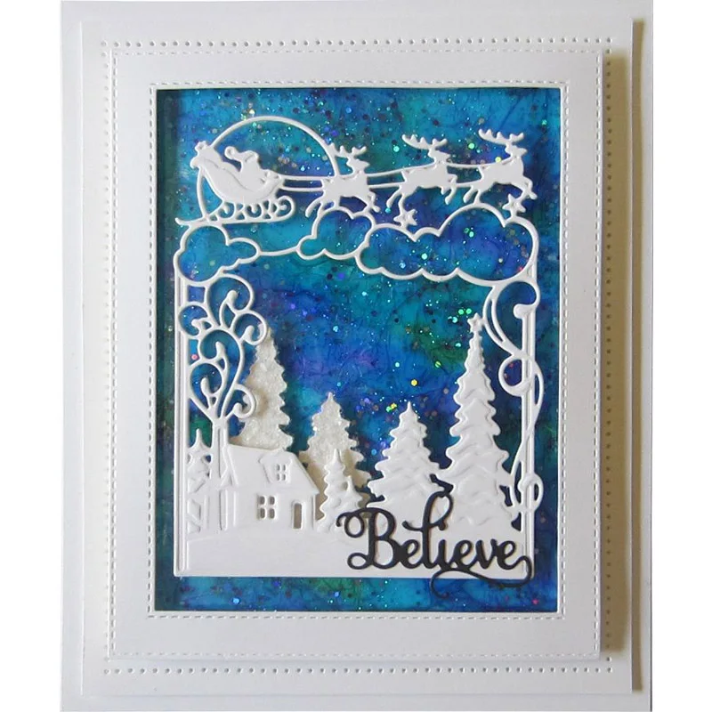 Christmas kit Christmas Carriage Tree House Words Believe Cutting Dies For DIY Scrapbooking Embossing Paper Cards Crafts Dies
Christmas kit Christmas Carriage Tree House Words Believe Cutting Dies For DIY Scrapbooking Embossing Paper Cards Crafts Dies