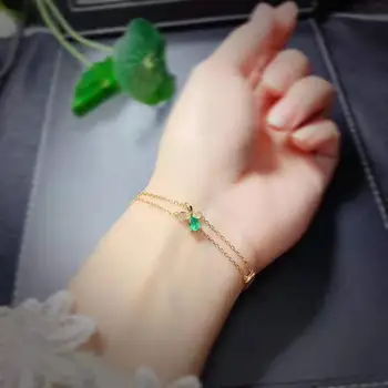 Natural Emerald Bracelet fashionable gem quality 925 silver 4x5mm
Natural Emerald Bracelet fashionable gem quality 925 silver 4x5mm