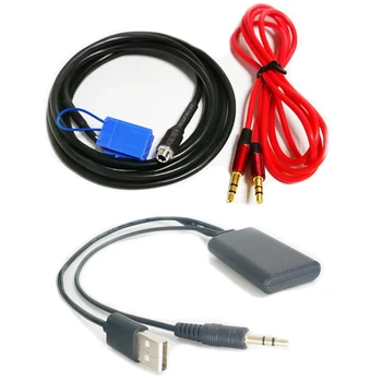 Biurlink Car Bluetooth Wireless AUX input Adapter Audio Cable ISO 8Pin for Smart 450 Grundig Radio MP3 Auxiliary