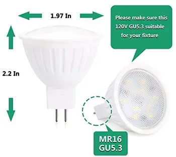 120V Dimmable MR16 GU5.3 LED,120 Degree Wide Beam, 7W=65W Equivalent, 700LM,4000K Natural White,7w MR16 LED Light Bulb 120V 10-P
120V Dimmable MR16 GU5.3 LED,120 Degree Wide Beam, 7W=65W Equivalent, 700LM,4000K Natural White,7w MR16 LED Light Bulb 120V 10-P