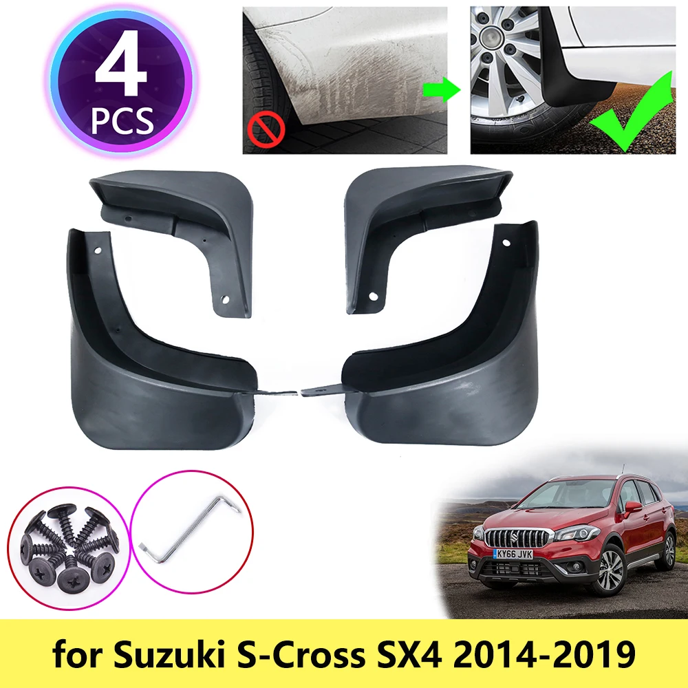 Брызговики для Suzuki SX4 S-Cross 2014 ~ 2019 брызговики аксессуары Maruti SX-4 SX 4 S Cross SCross |