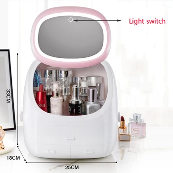 Simple Cosmetic Storage Box Portable USB Waterproof Drawer Type Beauty Storage Box Creative Decoration led Bathroom Storage Box
Simple Cosmetic Storage Box Portable USB Waterproof Drawer Type Beauty Storage Box Creative Decoration led Bathroom Storage Box