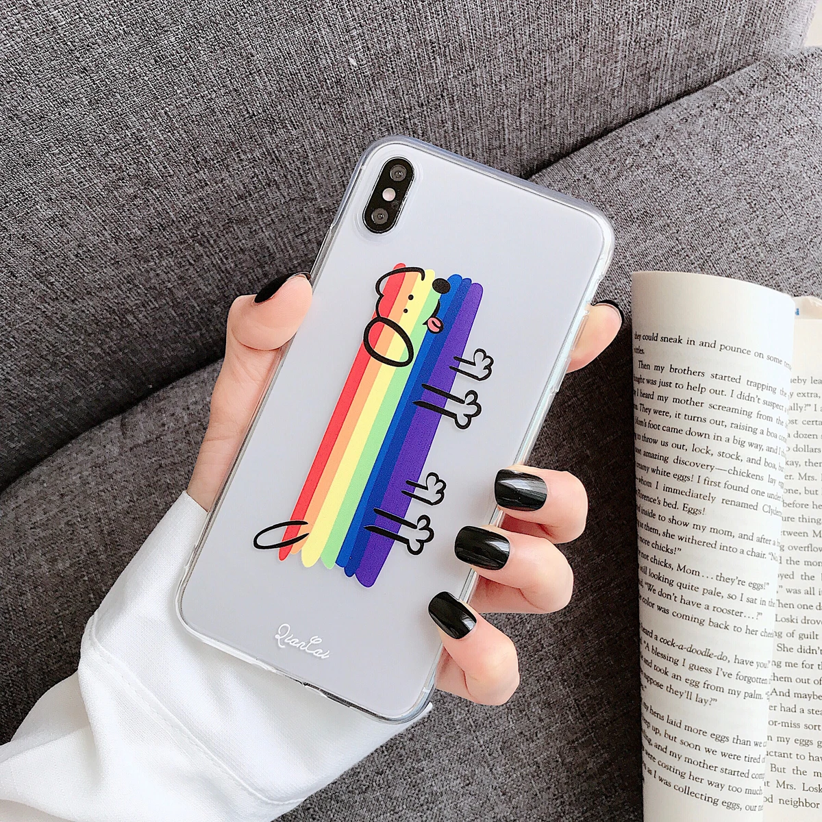 Прозрачный чехол с милой радужной Свинкой для Apple iphone 6 6S 7 8 Plus X XR XS Max Ip 6plus 7plus plus XsMax