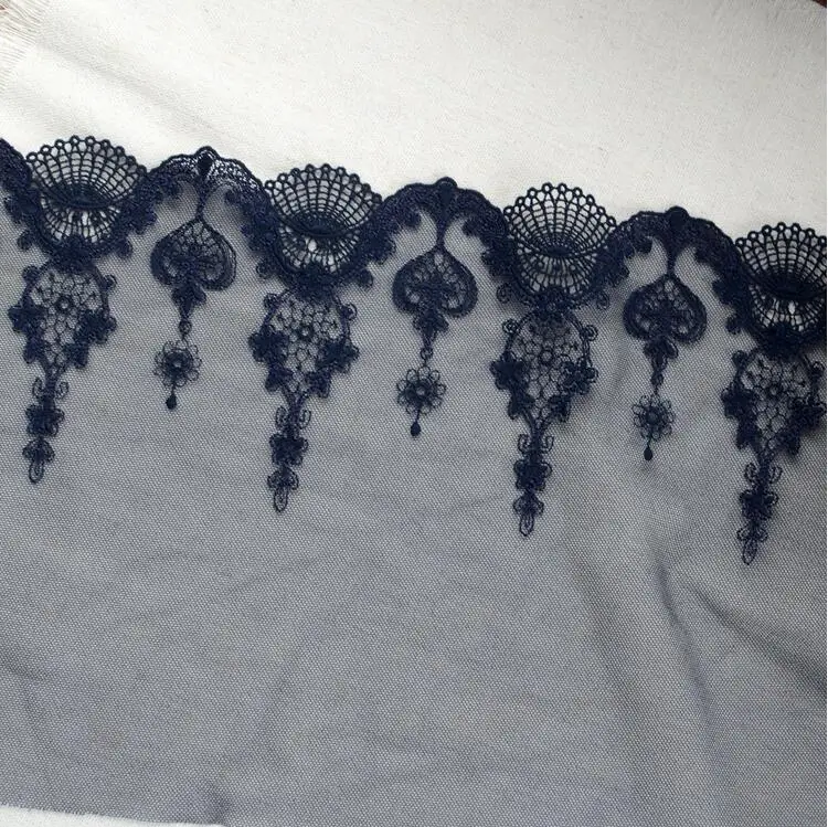 1 Meter/lot 21cm Width Deep Blue Floral Lace Fabric Embroidery DIY Lace Trim for Garments and Wedding Decoration
1 Meter/lot 21cm Width Deep Blue Floral Lace Fabric Embroidery DIY Lace Trim for Garments and Wedding Decoration
