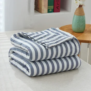 High Quality Cotton Yarn Summer Throw Blankets Plaid Navy Stripe 150*200 200*220cm for Beds
High Quality Cotton Yarn Summer Throw Blankets Plaid Navy Stripe 150*200 200*220cm for Beds