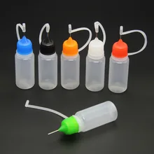 

5pcs 10ml Plastic Squeezable Needle Bottles Liquid Dropper Sample Drop Can Be Glue Applicator Refillable Cosmetics Perfume Soft
