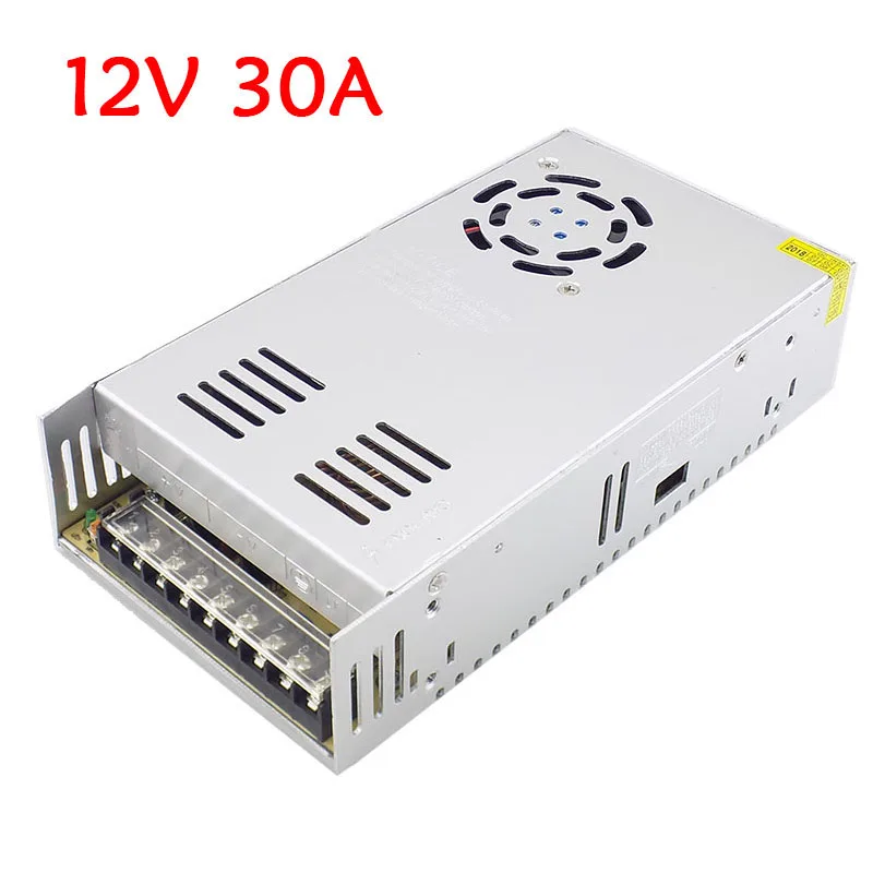 LED Driver Power Supply AC100V-265V to DC 12V 30A Lighting Transformer CCTV Camera Power Driver Adapter Converter Switch K08
LED Driver Power Supply AC100V-265V to DC 12V 30A Lighting Transformer CCTV Camera Power Driver Adapter Converter Switch K08