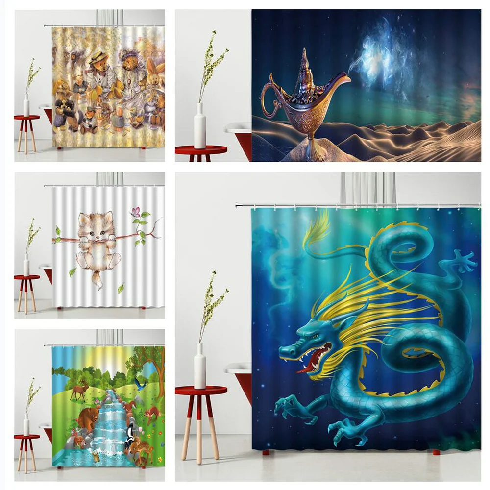 Cartoon Anime Shower Curtain Funny Rabbit Unicorn Robot Printing Waterproof And Environmental Protection Bathroom
Cartoon Anime Shower Curtain Funny Rabbit Unicorn Robot Printing Waterproof And Environmental Protection Bathroom