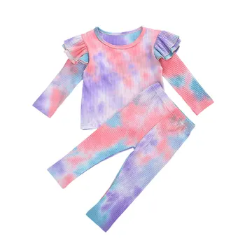 2 Pcs Infant Tie-dye autumn Outfits Toddler Long Sleeve Round Neck Ruffle Pullover Elastic Waist Trousers
2 Pcs Infant Tie-dye autumn Outfits Toddler Long Sleeve Round Neck Ruffle Pullover Elastic Waist Trousers