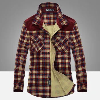 Shirt Men Military Plaid 100% Cotton Long Sleeve Male Flannel Autumn Winter Casual Luxury Shirts Brand Clothing Chemise Homme 
Shirt Men Military Plaid 100% Cotton Long Sleeve Male Flannel Autumn Winter Casual Luxury Shirts Brand Clothing Chemise Homme