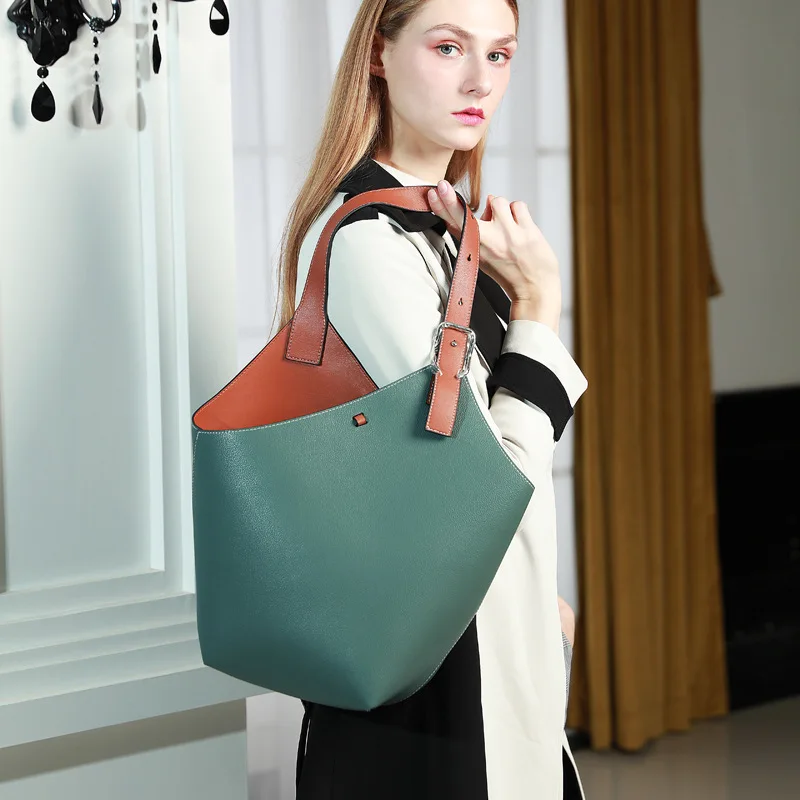 Bucket Bag Woman 2019 Trend Genuine Leather Woman Package Handbag Bags Capacity Single Shoulder Package
Bucket Bag Woman 2019 Trend Genuine Leather Woman Package Handbag Bags Capacity Single Shoulder Package