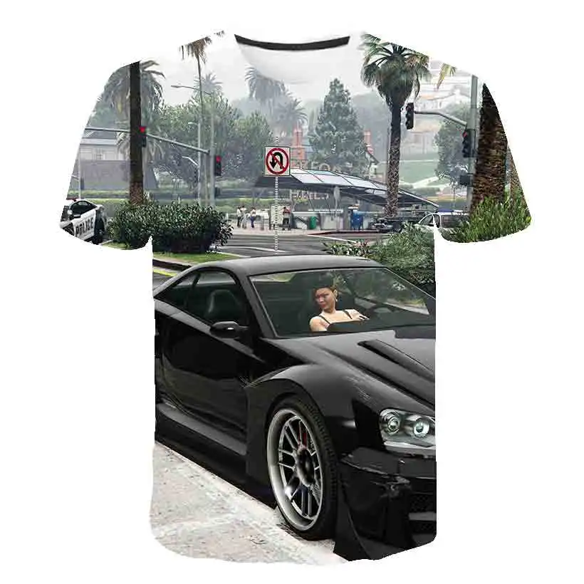 2021 Grand Theft Auto игра GTA 5 летняя одежда 3D футболки крутая Детская футболка с