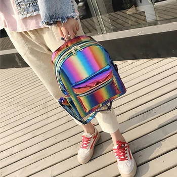 2019 New Hologram Laser Backpack For Girls School Bag Women Rainbow Colorful Metallic Silver Laser Holographic Backpack 
2019 New Hologram Laser Backpack For Girls School Bag Women Rainbow Colorful Metallic Silver Laser Holographic Backpack